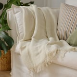 DYTÅG Throw, off-white, 51x67 "