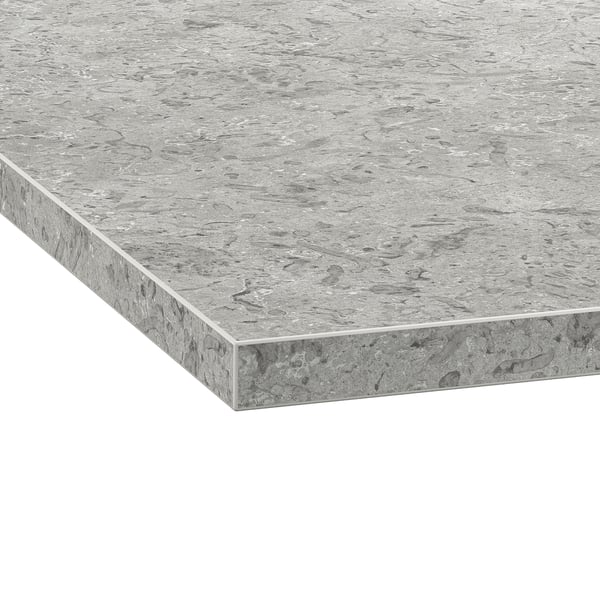 EKBACKEN Countertop for kitchen island, limestone effect/laminate, 74x42x1 1/8 "