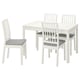 EKEDALEN / EKEDALEN Table and 4 chairs, white/Orrsta light gray, 47 1/4/70 7/8 "