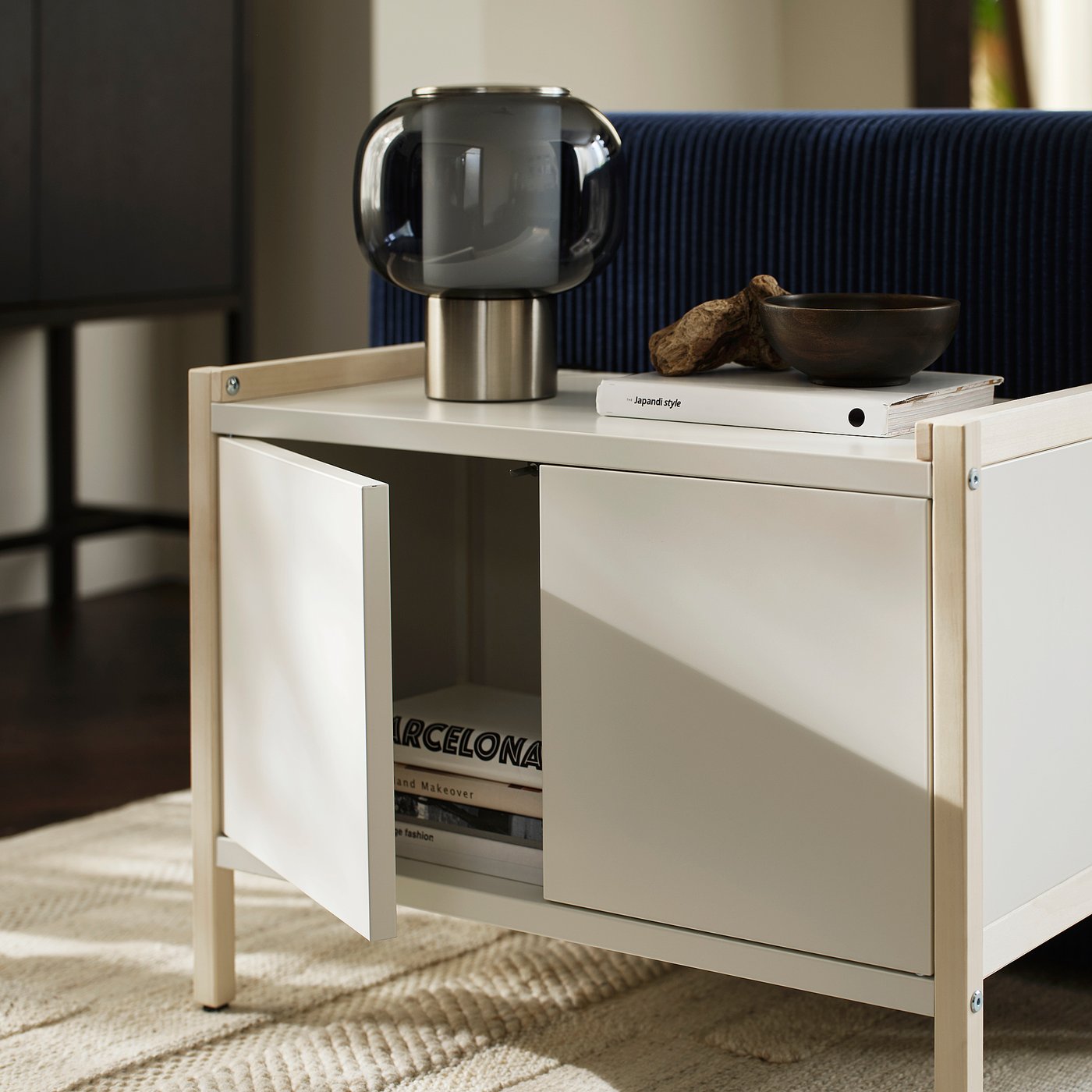 EKENABBEN cabinet, aspen/white, 70x35x51 cm (271/2x133/4x201/8