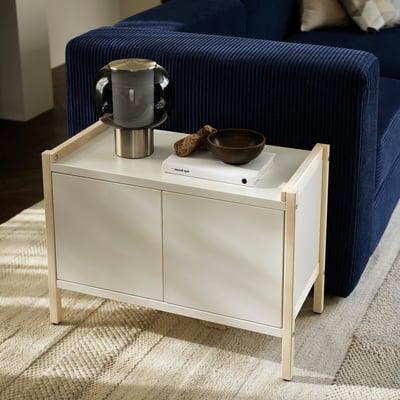 EKENABBEN Cabinet, aspen/white, 27 1/2x13 3/4x20 1/8 "