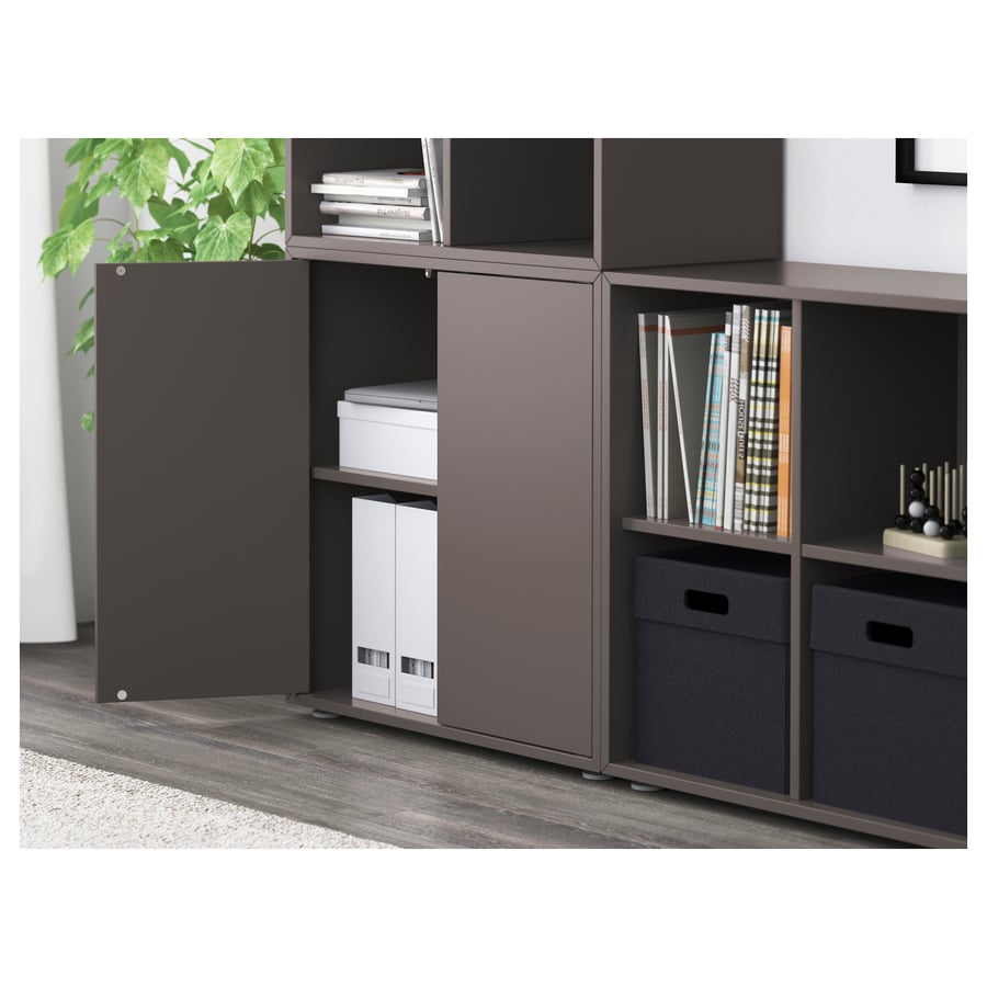 EKET storage combination with feet, dark gray, 210x35x142 cm (825/8x133/4x557/8") IKEA CA