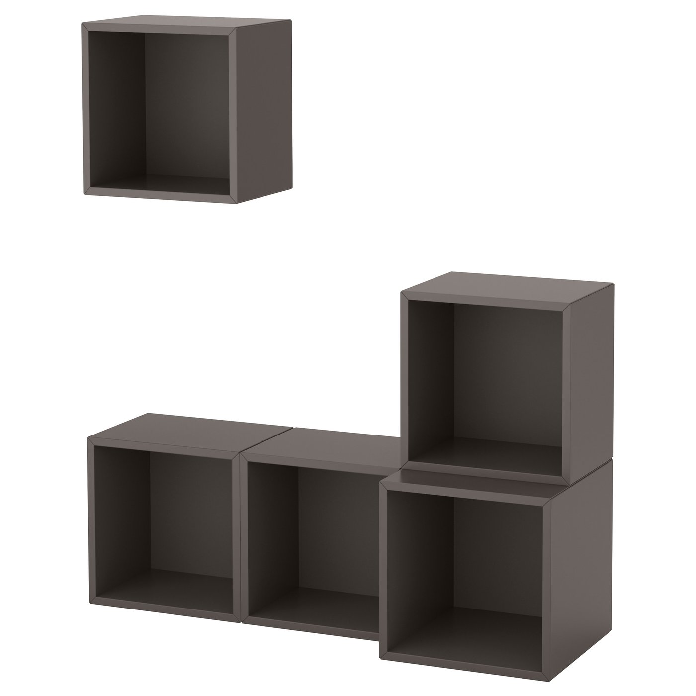 EKET wall-mounted cabinet combination, dark gray, 105x35x120 cm