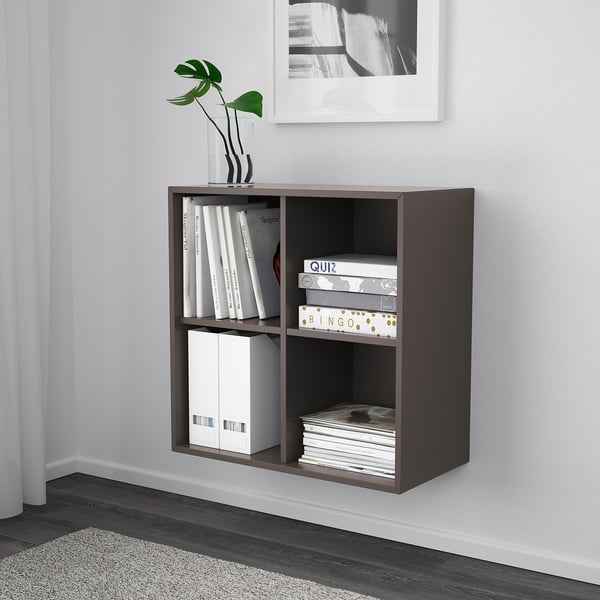 EKET wallmounted shelf unit, dark gray, 70x35x70 cm (271/2x133/4x271/2
