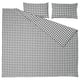 EKTANDVINGE bedding set, grey/white gingham check, 100% organic cotton.