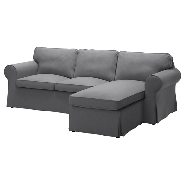 Ektorp Sofa With Chaise Nordvalla Nordvalla Dark Gray Ikea