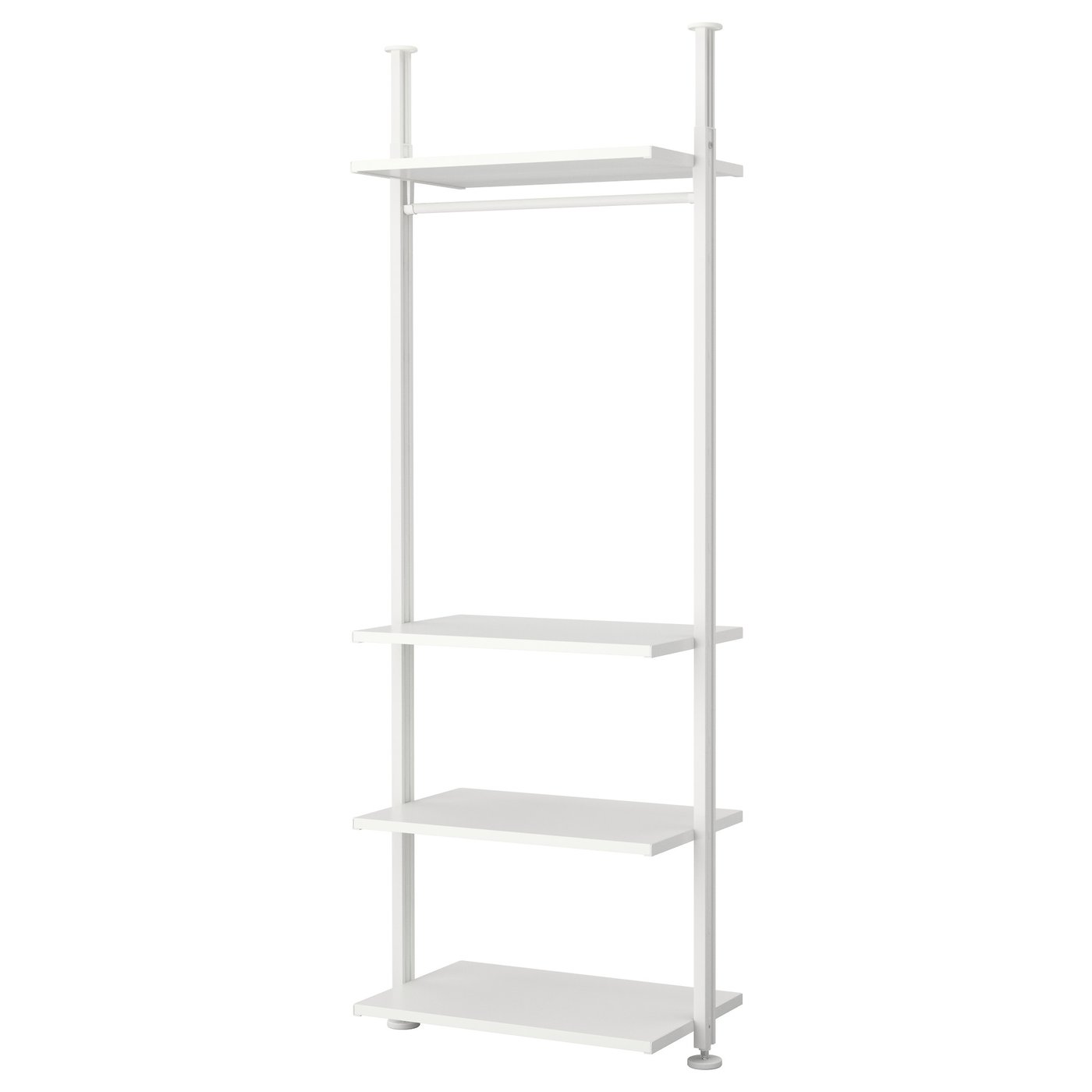 ELVARLI wardrobe combination, white, 92x51x222-350 cm (361