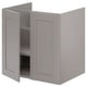 ENHET Base cb f sink w 2 doors, gray/gray frame, 24x18 3/4x24 "