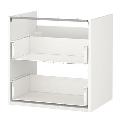ENHET Base cb f sink w 2 drawers, white, 24x18x24 "