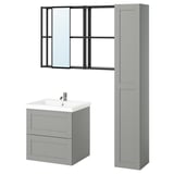 ENHET Bathroom, anthracite/gray frame, 24 "