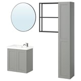 ENHET Bathroom, anthracite/gray frame, 24 "