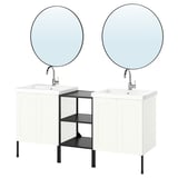 ENHET Bathroom, anthracite/white frame, 24 "