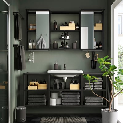 ENHET Bathroom, anthracite, 24x18x24 "