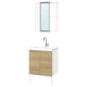 Option: ENHET Bathroom, white/oak effect, 24 "