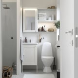 ENHET Bathroom, white/white frame, 18x18x24 "