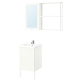 ENHET Bathroom, white/white frame, 18x18x24 "