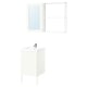 Option: ENHET Bathroom, white/white frame, 18x18x24 "