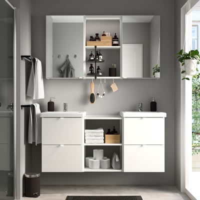 ENHET Bathroom, white, 18x18x24 "