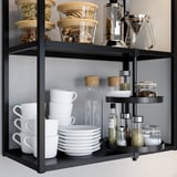ENHET Corner kitchen, anthracite/gray frame