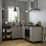 ENHET Corner kitchen, anthracite/gray frame