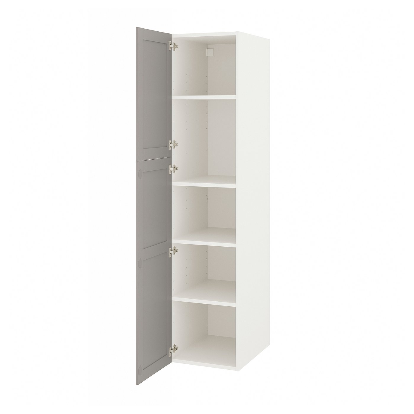 ENHET high with 2 doors, white/gray frame, 45.7x62.9x203.2 cm (18x243/4x80") IKEA CA