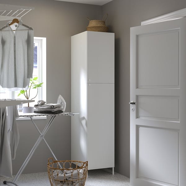 ENHET High cabinet with 2 doors, white, 18x24 3/4x80 "