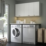 ENHET Laundry, anthracite/white, 60 1/2x34x84 1/2 "