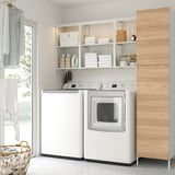 ENHET Laundry, white/oak effect, 78x24 3/4x84 1/2 "
