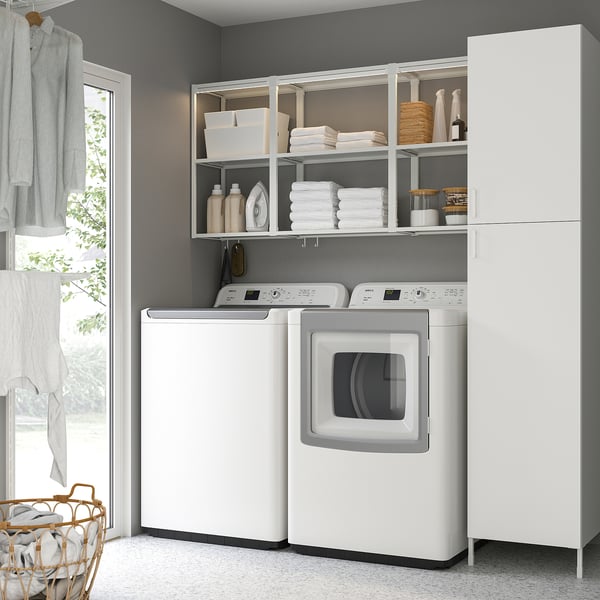 ENHET Laundry, white, 78x24 3/4x84 1/2 "