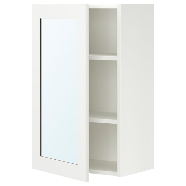 ENHET Mirror cb with 1 door, white/white frame, 18x12 3/4x30 "