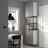 ENHET Storage combination, anthracite/gray frame, 24x12 3/4x90 "