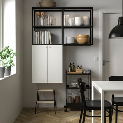 ENHET Storage combination, anthracite/white, 48x12 3/4x60 "