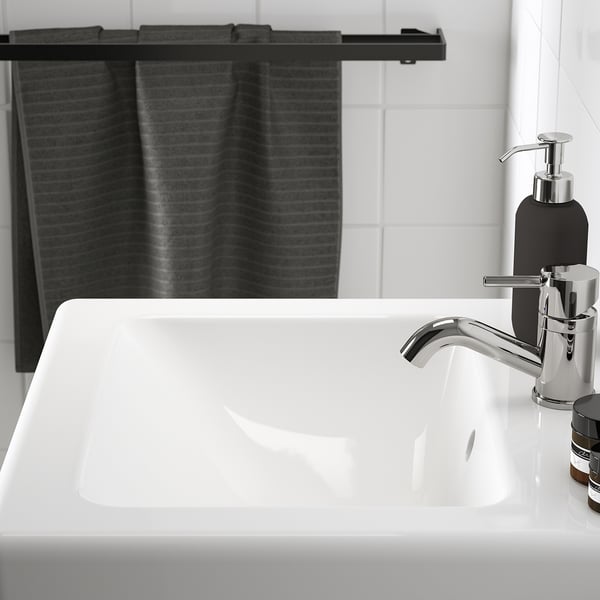 ENHET / TVÄLLEN Sink cab w drawers/sink/tap, white, 19 5/8x19 1/8x26 "