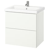 ENHET / TVÄLLEN Sink cab w drawers/sink/tap, white, 25 1/2x19 1/8x26 "