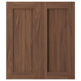 ENKÖPING 2-p door/corner base cabinet set, brown walnut effect, 13x30 "