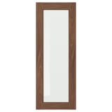 ENKÖPING Glass door, brown walnut effect, 15x40 "