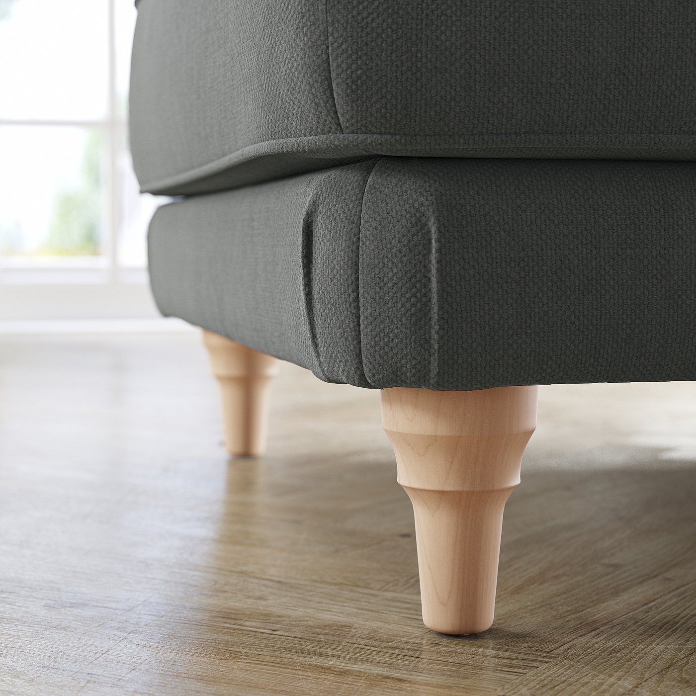 ESSEBODA footstool, Tallmyra/medium gray birch - IKEA CA
