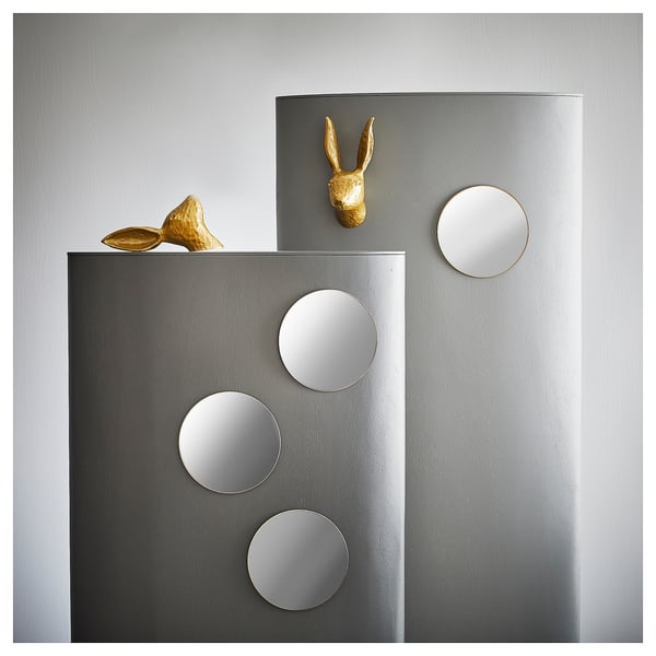 FÄRGEK Decorative mirror, gray, 7 7/8 "