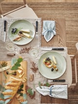 FÄRGKLAR 18-piece dinnerware set, matte green