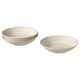 FÄRGKLAR Deep plate/bowl, glossy beige, 9 "