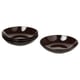 FÄRGKLAR Deep plate/bowl, glossy brown, 9 "