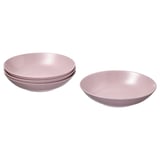 FÄRGKLAR Deep plate/bowl, matte light pink, 9 "