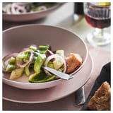 FÄRGKLAR Deep plate/bowl, matte light pink, 9 "