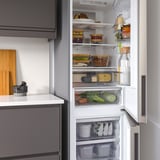 FÄRSKHET Bottom-freezer refrigerator, stainless steel color, 10.4 cu.ft