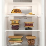 FÄRSKHET Bottom-freezer refrigerator, stainless steel color, 10.4 cu.ft