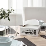 FAMILJ Paper napkin, white, 6 ¼x12 ½ "