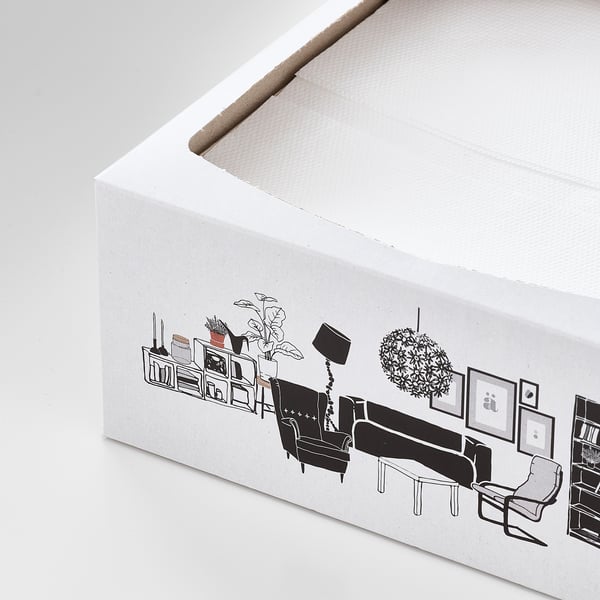 FAMILJ Paper napkin, white, 6 ¼x12 ½ "