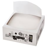 FAMILJ Paper napkin, white, 6 ¼x12 ½ "