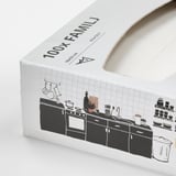 FAMILJ Paper napkin, white, 6 ¼x12 ½ "