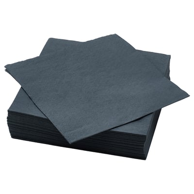 FANTASTISK Paper napkin, dark gray, 15 ¾x15 ¾ "